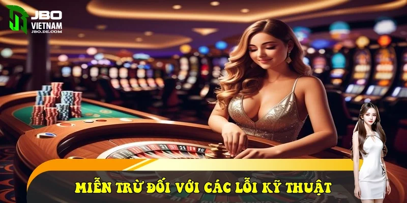 Miễn trừ trách nhiệm JBO đối với các lỗi kỹ thuật